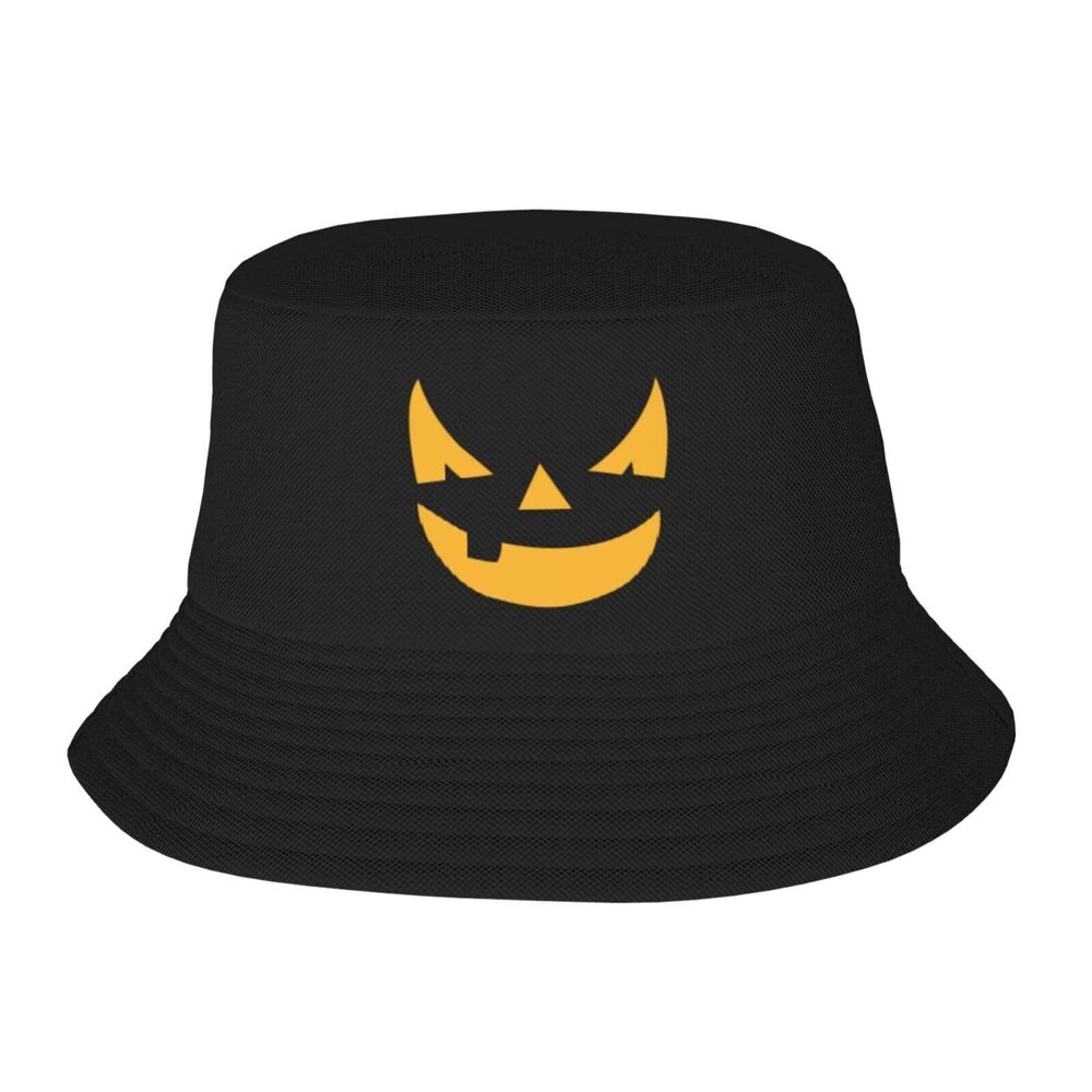 5516 Halloween Bucket Hat Pumpkin Bucket Hat Fishing Hat Travel Pumpkin